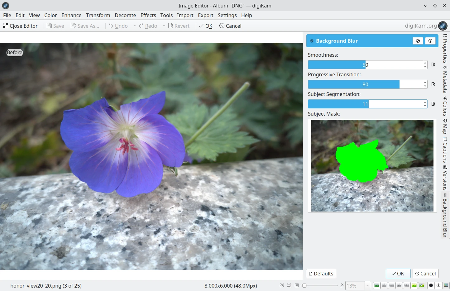 Background Blur Interface